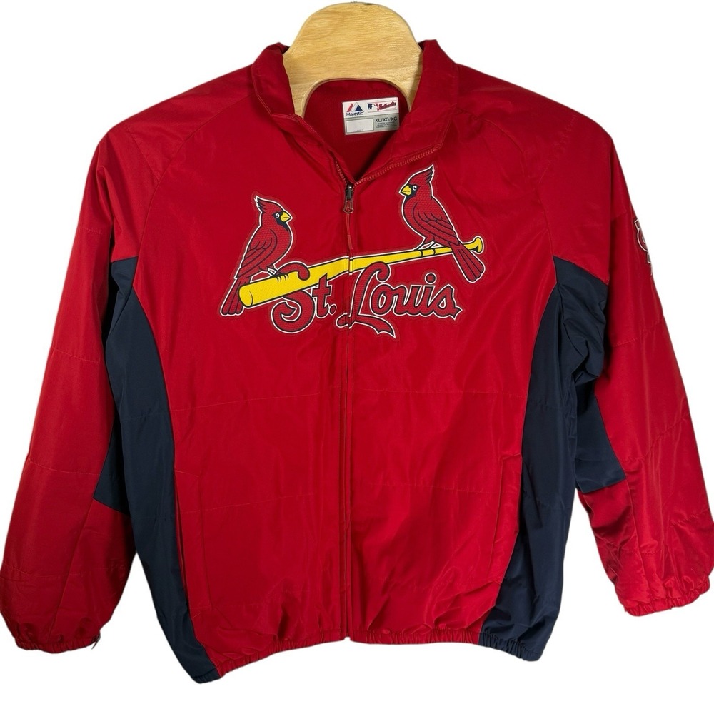 St. Louis Cardinals MLB XL Majestic Authentic Collection Full Zip AJ16 Jacket